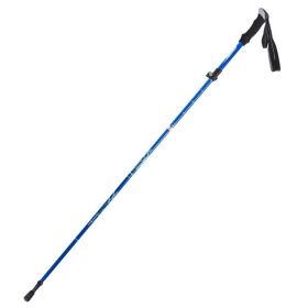 Folding Outdoor Handrails Trekking Walking Sticks (Color: Blue, Type: Walking Sticks)